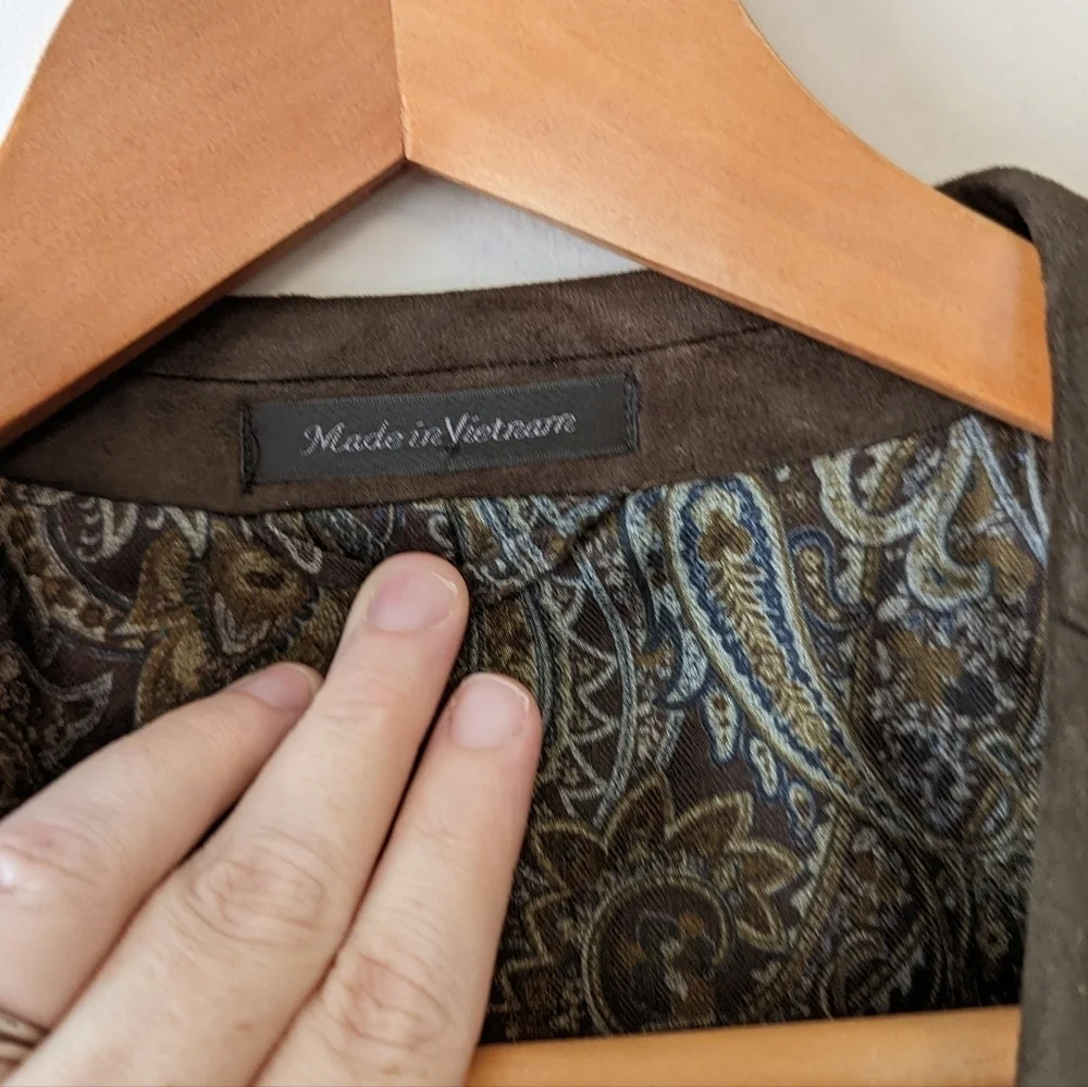 Lauren Ralph‎ Lauren Brown Faux Suede Sport Coat Blazer Size 40R